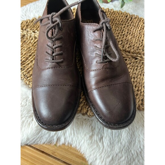 Born Brown Leather Casual Lace Up Oxford Shoes H64123 CBEF19 Men’s Size 10M main image 6